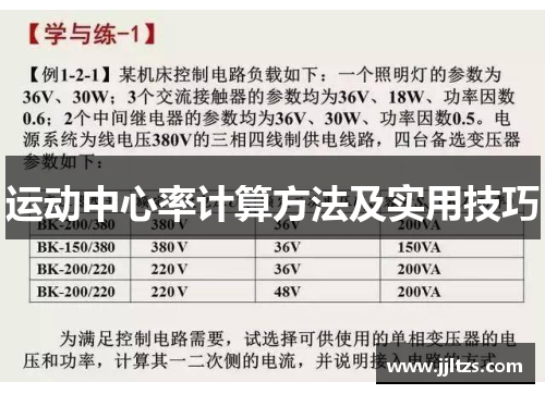 运动中心率计算方法及实用技巧